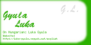 gyula luka business card